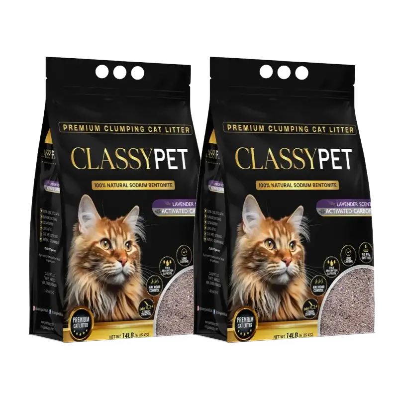 Activated Carbon Lavender Scent Cat Litter (2 Pack)